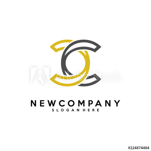 500x500 Initial C Logo Vector Template