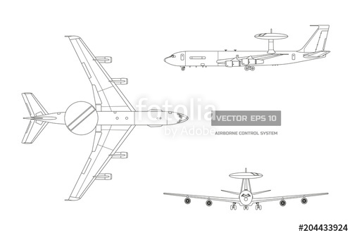 Outline Blueprint Of Military Aircraft Top, Front And Side Jet 500x334 Outline Blueprint Of Military Aircraft Top, Front And Side Jet