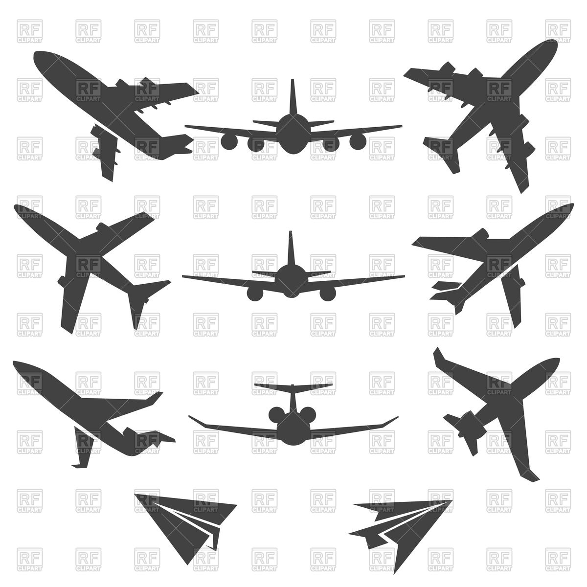 Black Plane Icon On A White Background Vector Image 1200x1200 Black Plane Icon On A White Background Vector Image