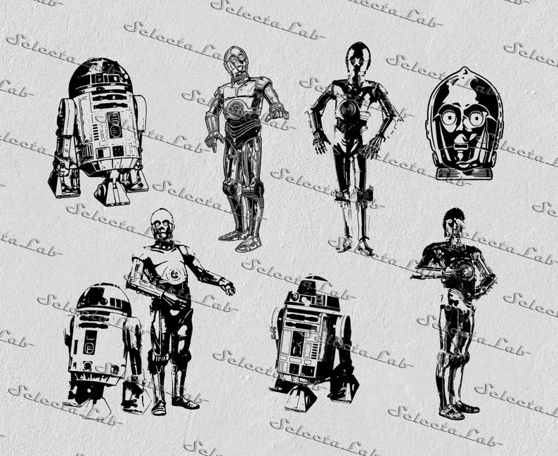 794x649 Digital Png Droids Star Wars Inspired Etsy