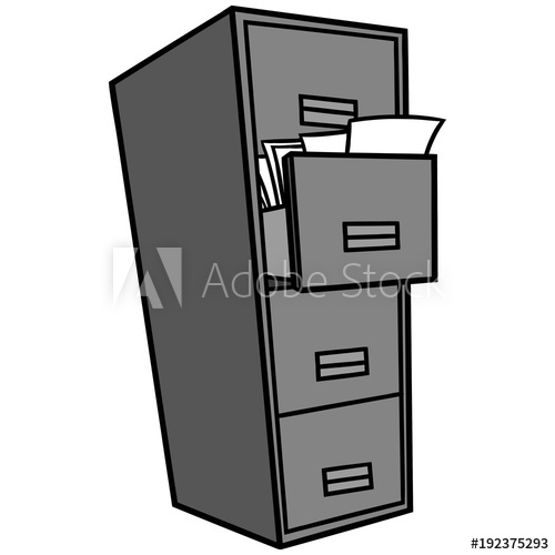 Filing Cabinet Illustration 500x500 Filing Cabinet Illustration