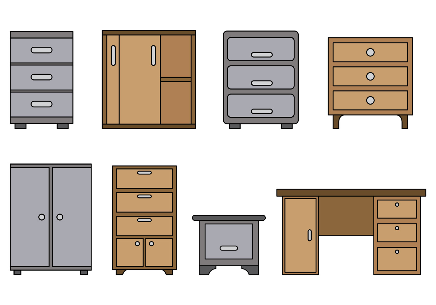 Cabinet Free Vector Art 1400x980 Cabinet Free Vector Art