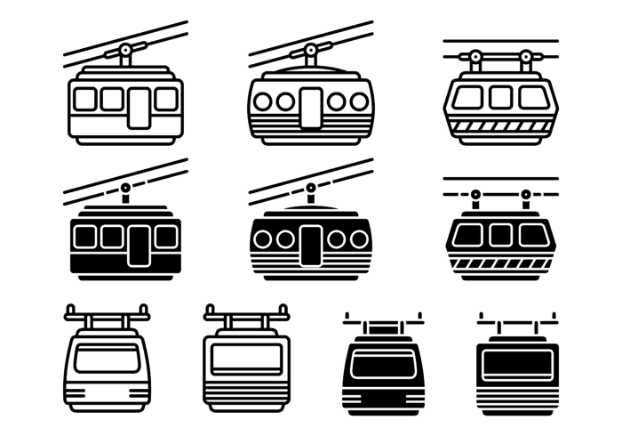 Cable Car Vector Icons Stock Images 700x490 Cable Car Vector Icons Stock Images