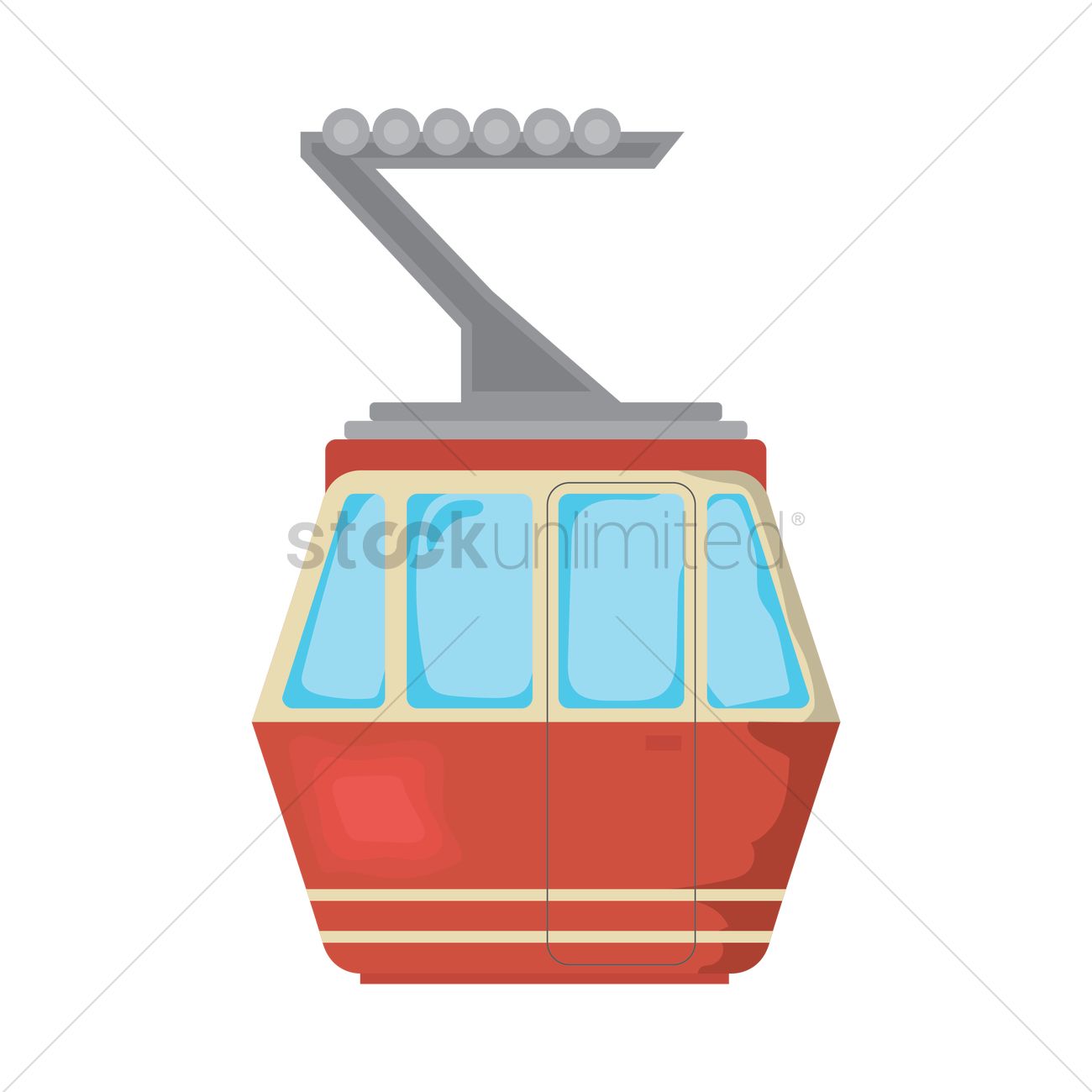Cable Car Vector Image 1300x1300 Cable Car Vector Image