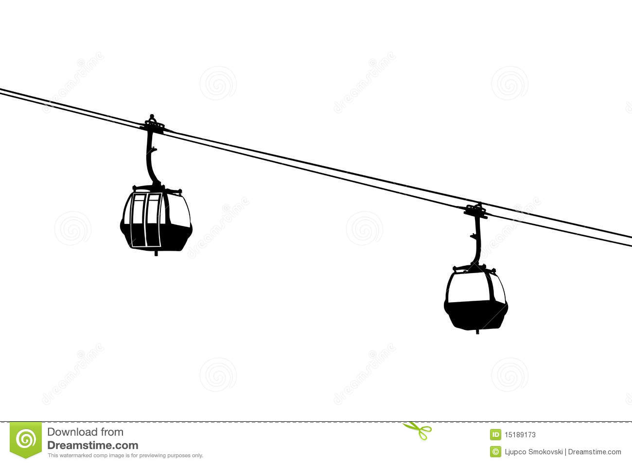 Cable Car Silhouette 1300x957 Cable Car Silhouette