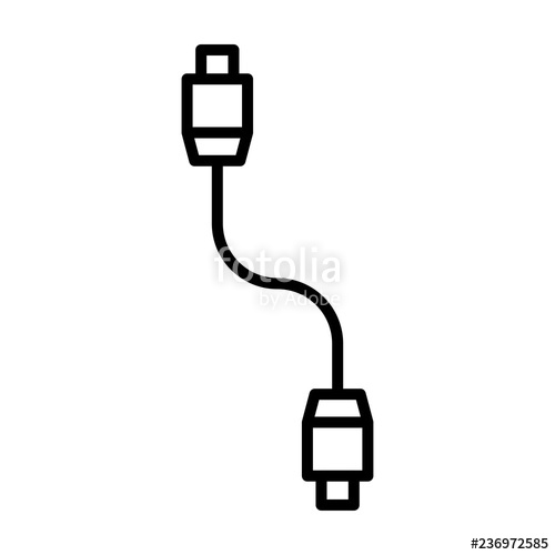 500x500 Cable Vector Icon Stock Image And Royalty Free Vector