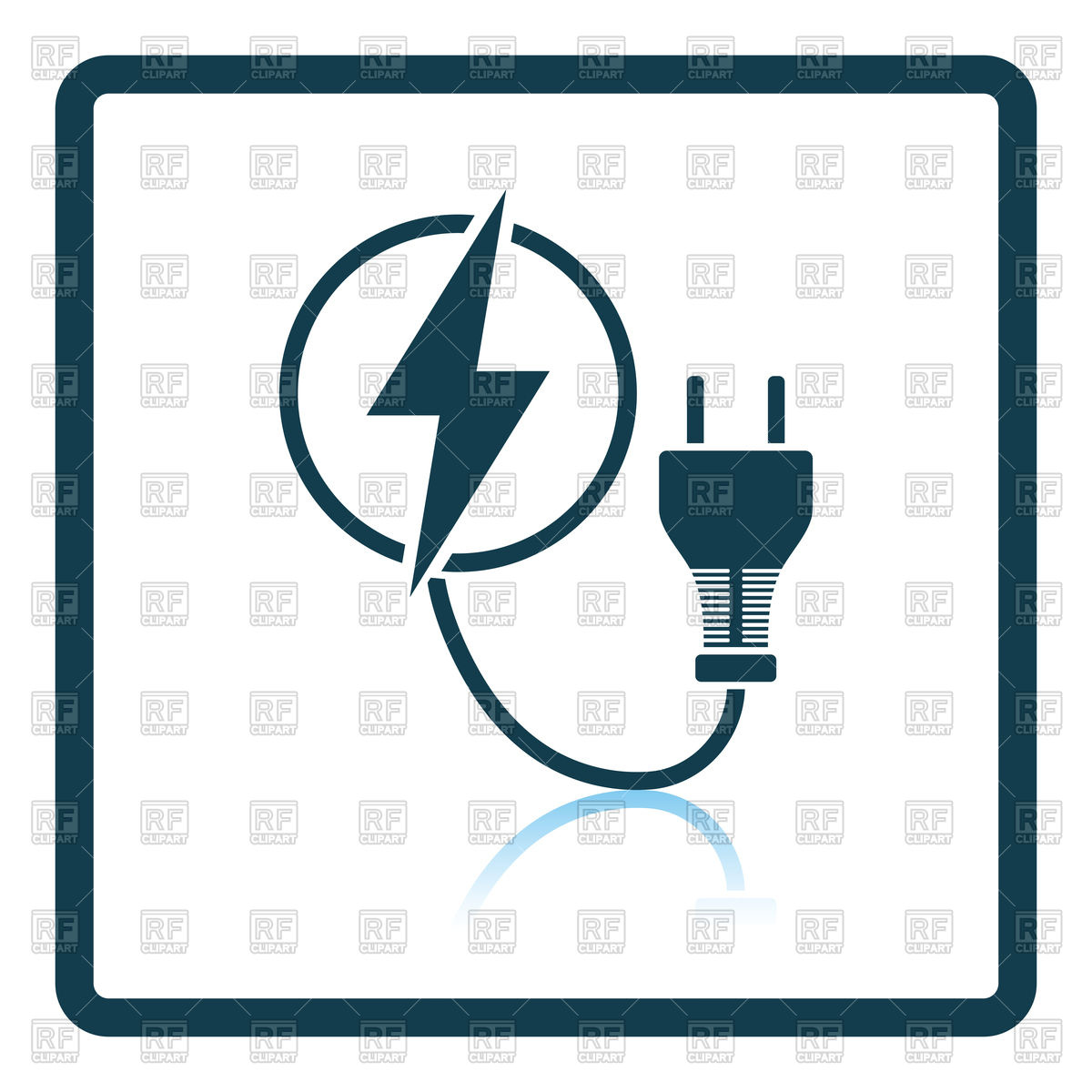 1200x1200 Electric Plug With Cable Icon Vector Image Of Icons And Emblems