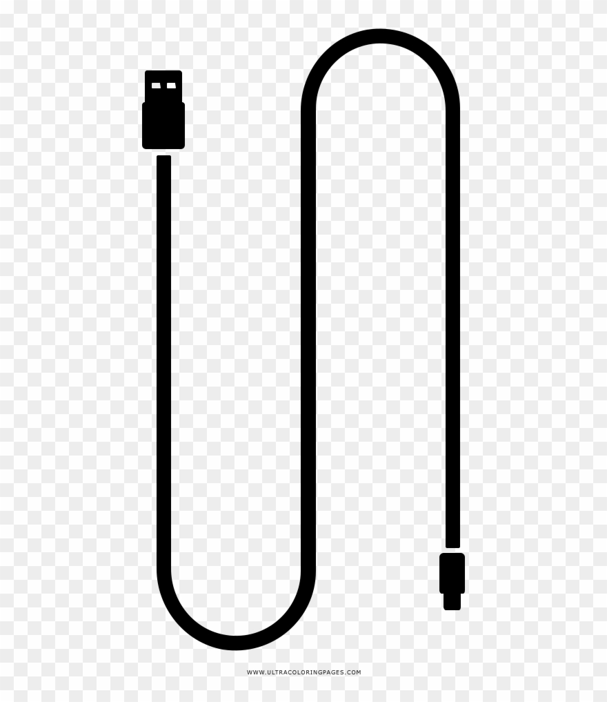 880x1017 Usb Cable Coloring Page
