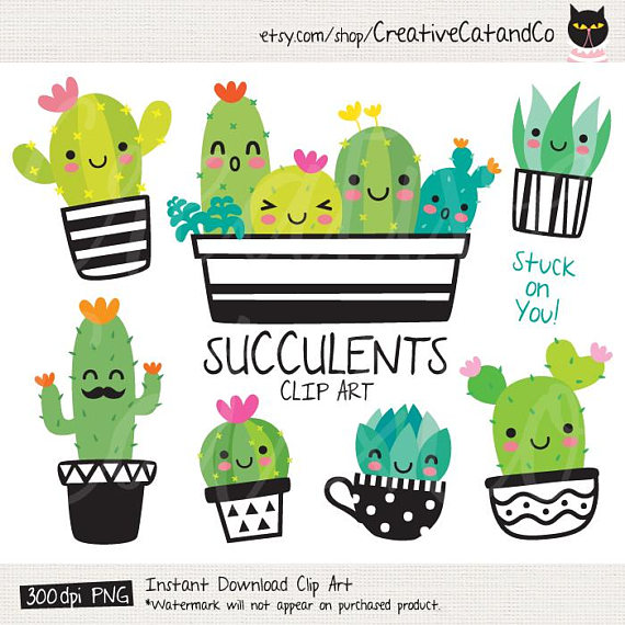570x570 Succulent Clipart Cute Cactus Clipart Cacti Clip Art Cute