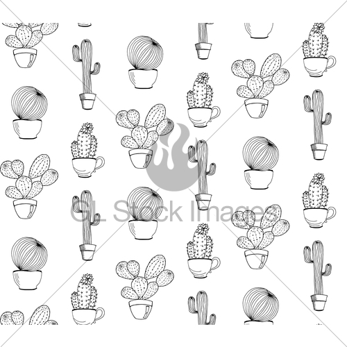 Vector Cactus Flower Background Seamless Pattern With Ca Gl 500x500 Vector Cactus Flower Background Seamless Pattern With Ca Gl