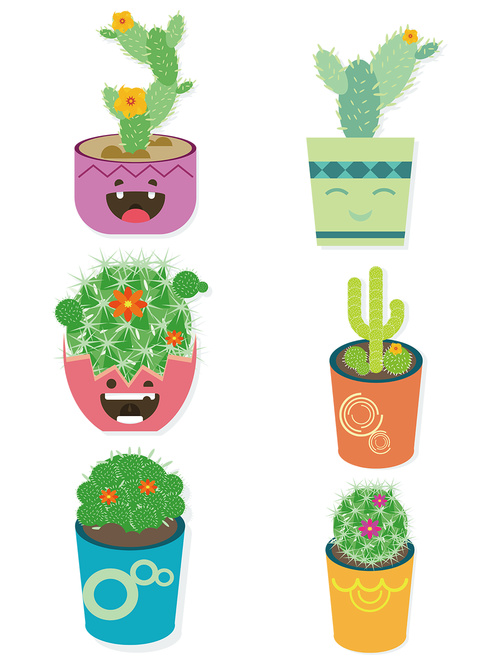 Vector Material Potted Cactus Flower Free Download 500x668 Vector Material Potted Cactus Flower Free Download