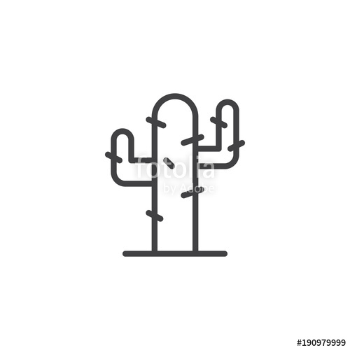 Cactus, Desert Plant Line Icon, Outline Vector Sign, Linear Style 500x500 Cactus, Desert Plant Line Icon, Outline Vector Sign, Linear Style