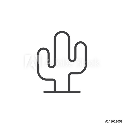 Desert Plant, Cactus Line Icon, Outline Vector Sign, Linear Style 500x500 Desert Plant, Cactus Line Icon, Outline Vector Sign, Linear Style