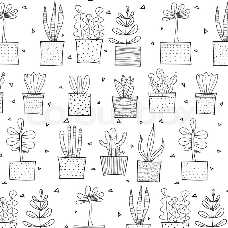 Hand Drawn Tropical Cactus Pattern Stock Vector Colourbox 800x800 Hand Drawn Tropical Cactus Pattern Stock Vector Colourbox