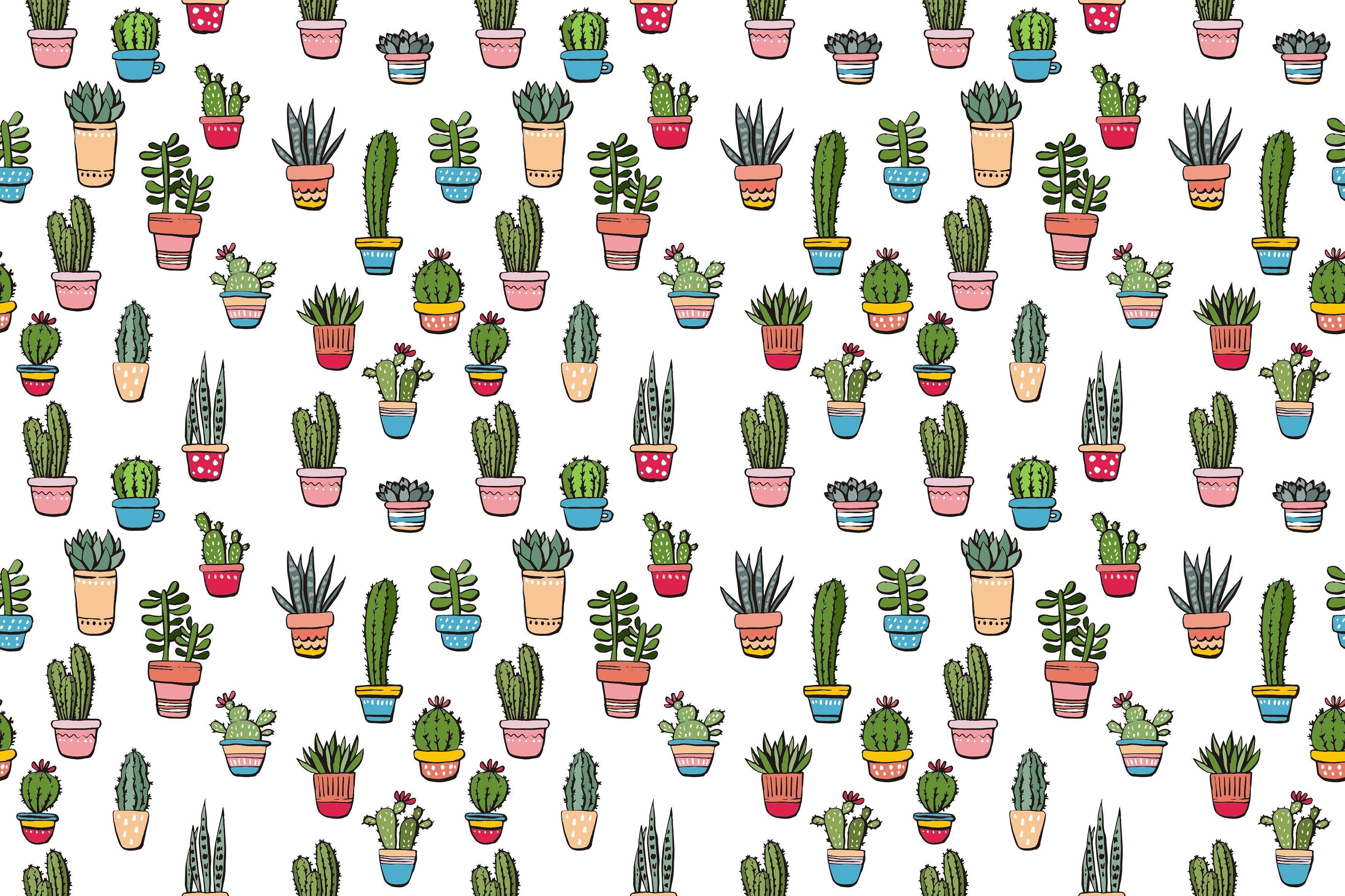 Vector Cactus Pattern 3543x2362 Vector Cactus Pattern