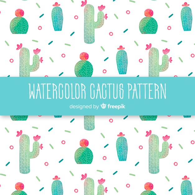 Watercolor Cactus Pattern Vector Free Download 626x626 Watercolor Cactus Pattern Vector Free Download