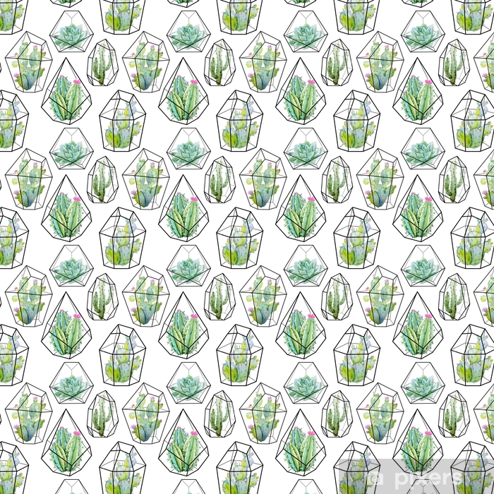 Watercolor Vector Cactus Pattern Wallpaper 700x700 Watercolor Vector Cactus Pattern Wallpaper