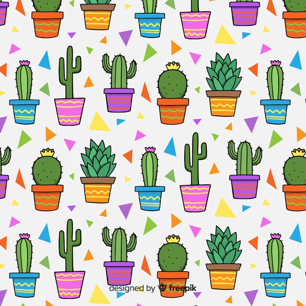 Cactus Pattern Collection Vector Free Download 626x626 Cactus Pattern Collection Vector Free Download