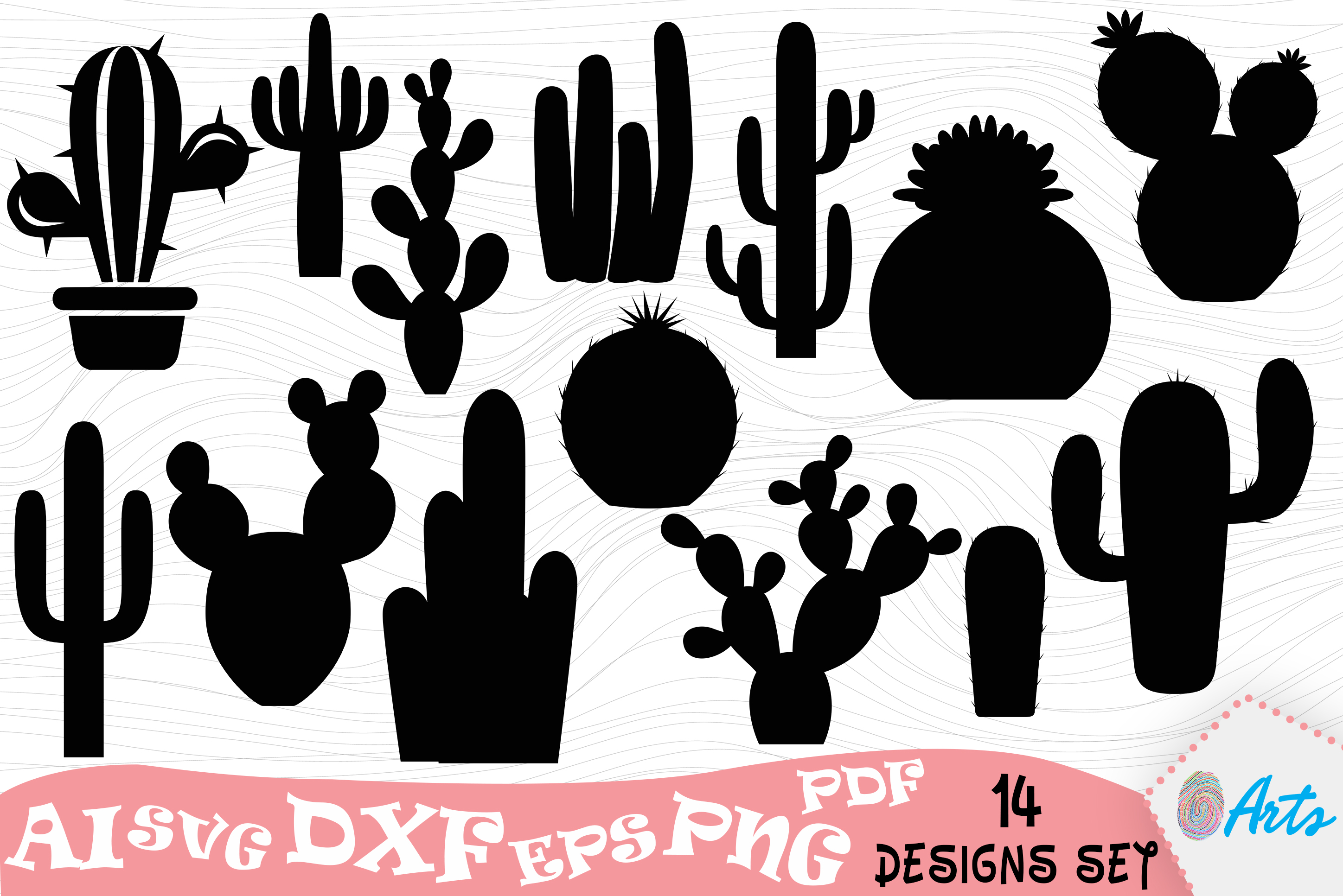 Cactus Silhouette Vector at Vectorified.com | Collection of Cactus ...