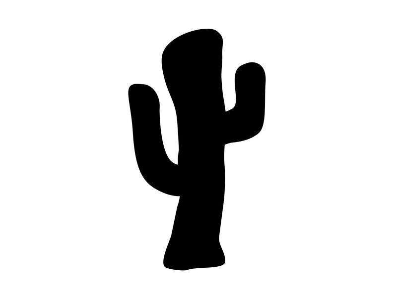 Cactus Silhouette Vector at Vectorified.com | Collection of Cactus ...