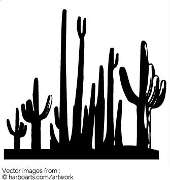 Cactus Silhouette Vector at Vectorified.com | Collection of Cactus ...