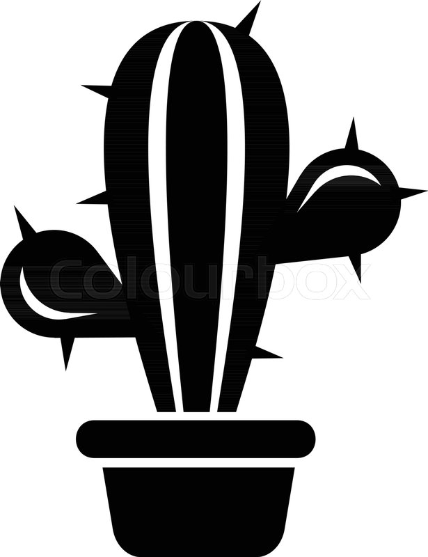Domestic Cactus Icon Simple Stock Vector Colourbox 615x800 Domestic Cactus Icon Simple Stock Vector Colourbox