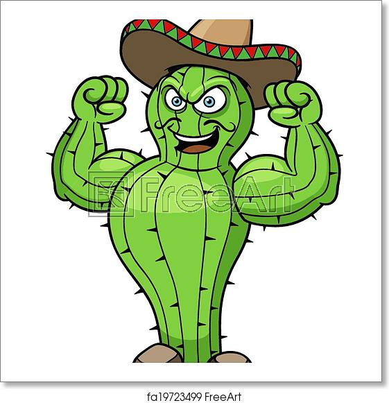 Free Art Print Of Mexican Cactus Vector Illustration Cartoon 561x581 Free Art Print Of Mexican Cactus Vector Illustration Cartoon