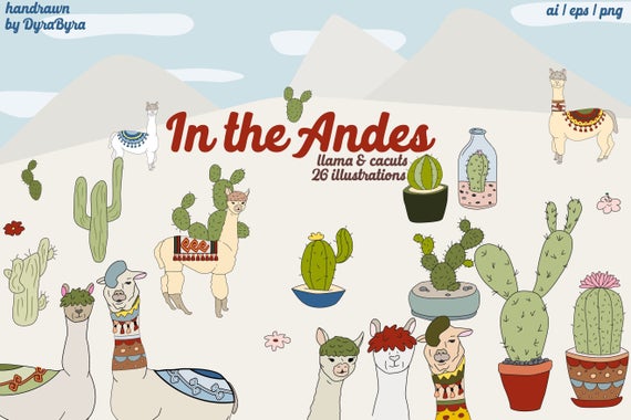 Llama Cliparts Cactus Illustrations Cactus Vector Cacti Etsy 570x380 Llama Cliparts Cactus Illustrations Cactus Vector Cacti Etsy