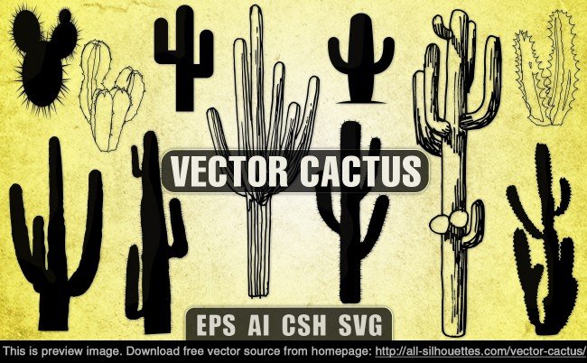 Free Vector Cactus Files, Vectors Graphics 650x402 Free Vector Cactus Files, Vectors Graphics