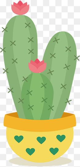 260x542 Yellow Flowerpot Cactus, Vector Png, Cactus, Plants Png