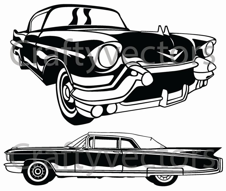 794x670 Cadillac Vector Etsy