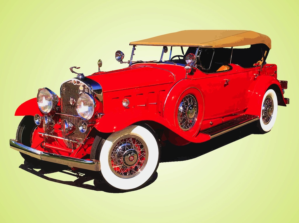 1024x765 Antique Cadillac Vector Art Graphics