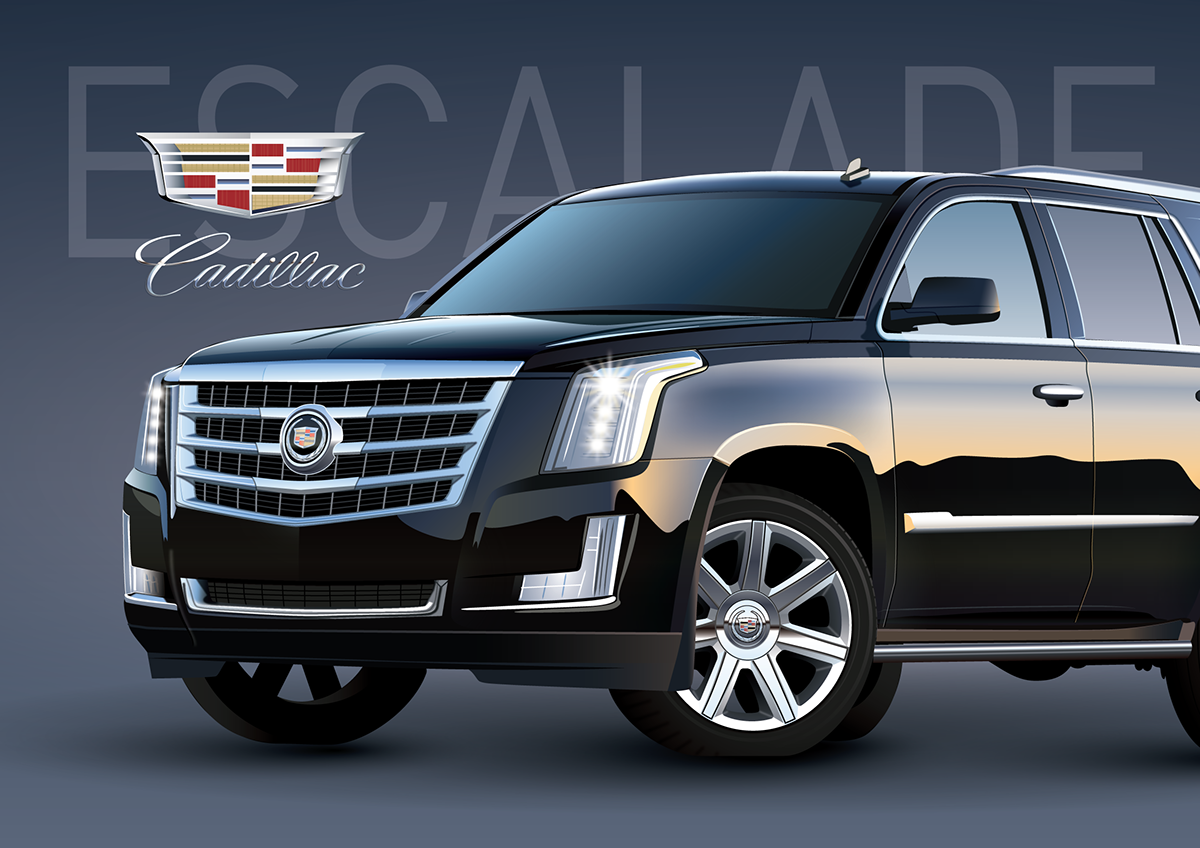 Cadillac Escalade Vector Illustration On Behance 1200x848 Cadillac Escalade Vector Illustration On Behance
