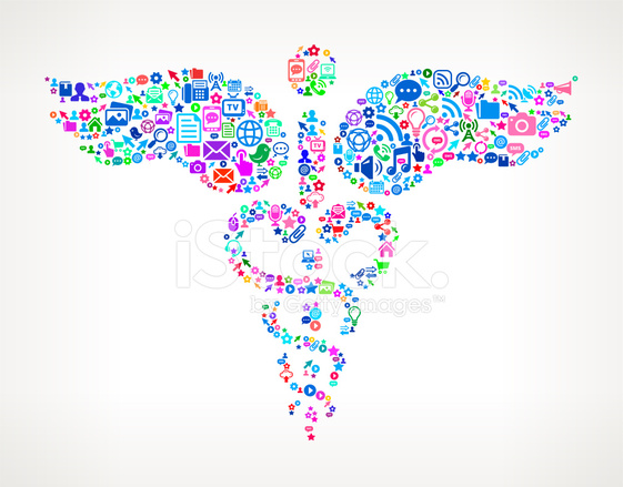 561x439 Caduceus Modern Technology Royalty Free Vector Art Pattern Stock