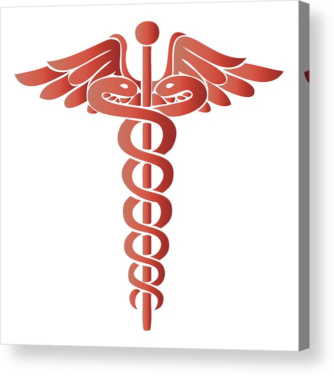 666x750 Caduceus Medical Symbol Vector Illustration Acrylic Print