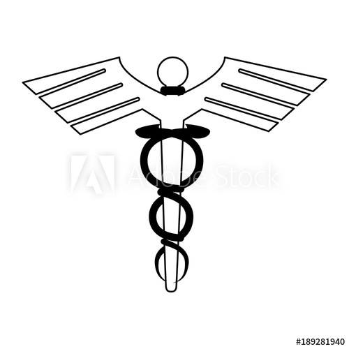 500x500 Caduceus Medical Symbol Icon Vector Illustration Graphic Design