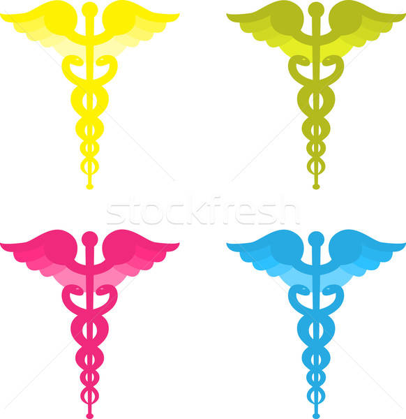 582x600 Caduceus Symbols Vector Illustration Lkeskinen