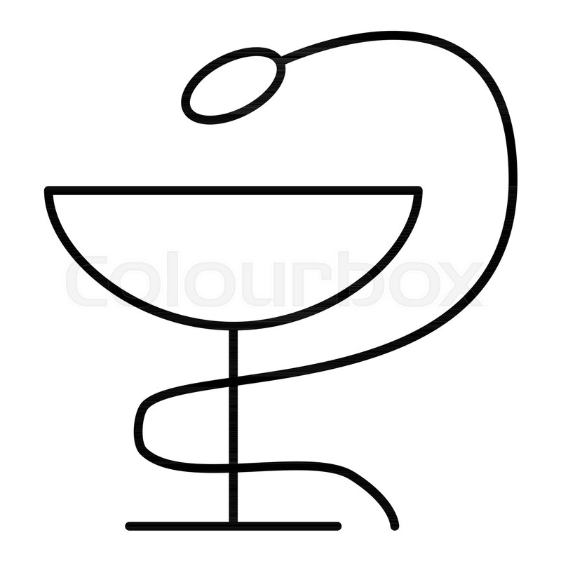 800x800 Pharmacy Icon With Caduceus Symbol Stock Vector Colourbox