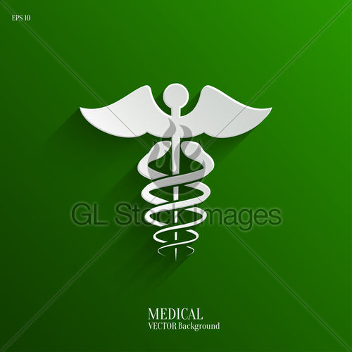 500x500 Caduceus Medical Symbol Vector Backgrond Gl Stock Images