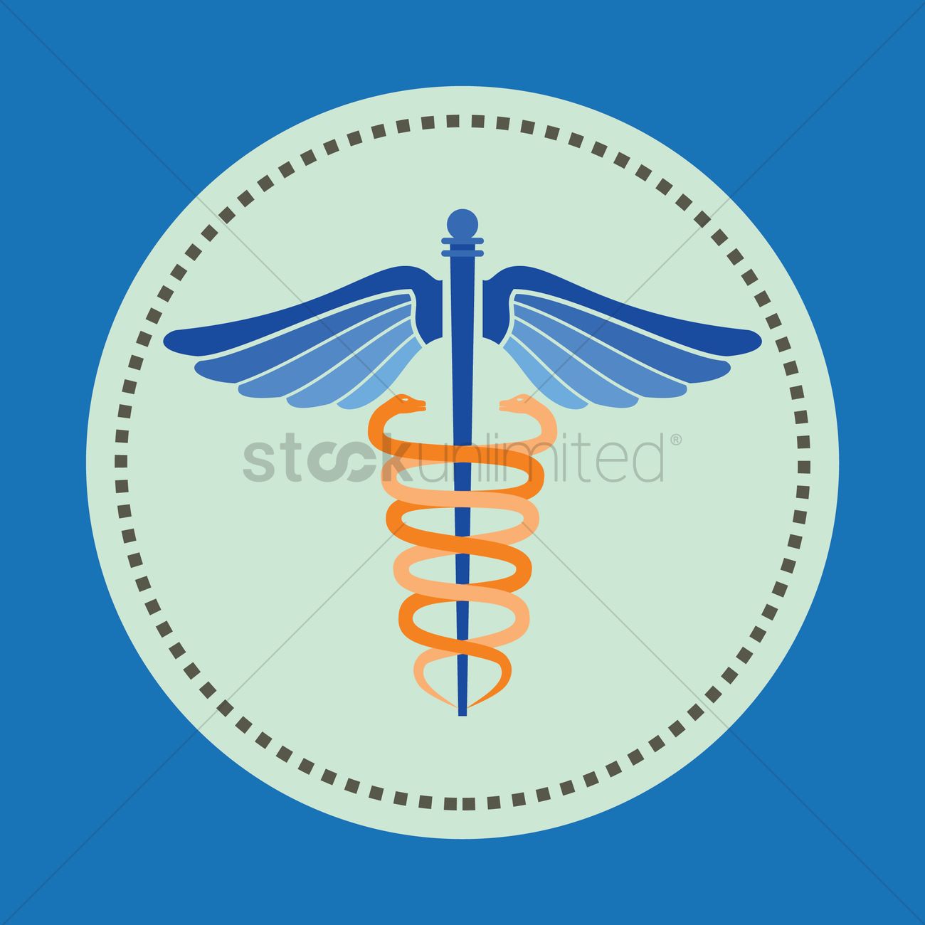 1300x1300 Caduceus Vector Image