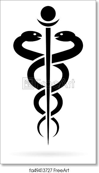 335x580 Free Art Print Of Caduceus Vector Icon Caduceus Vector Icon
