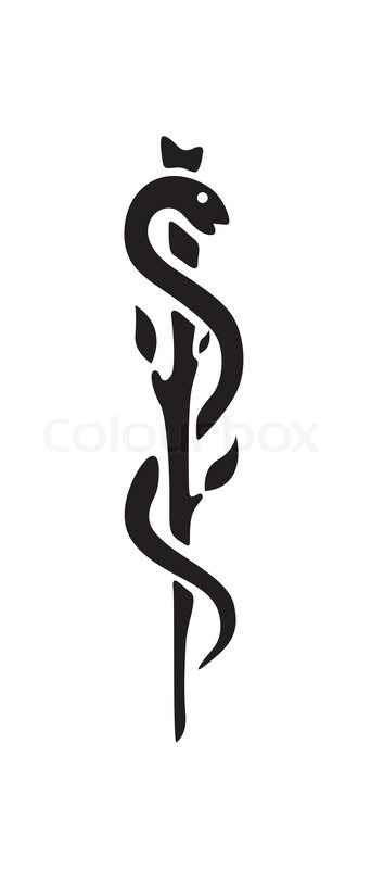 342x800 Medical Symbol Caduceus Snake With Stock Vector Colourbox