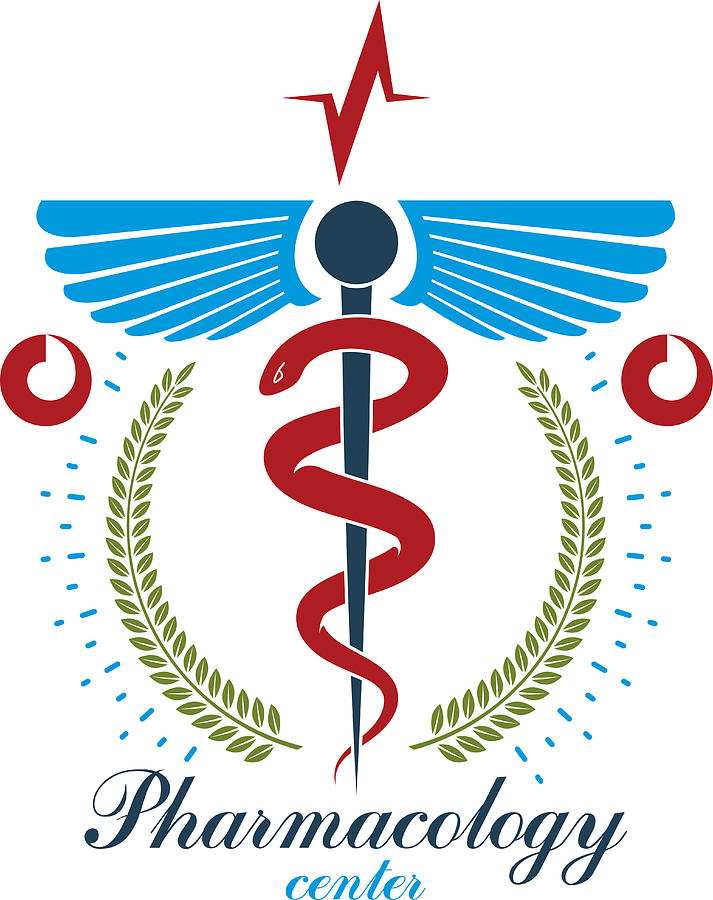 713x900 Pharmacy Caduceus Vector Icon, Medical Corporate Symbol For Use