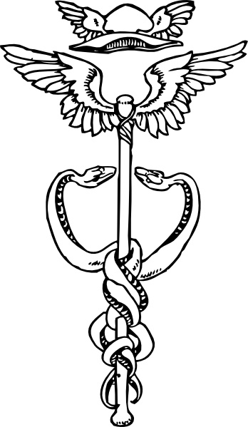 348x599 Caduceus Clip Art Free Vector In Open Office Drawing