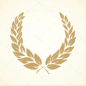 300x300 Gold Crown Laurel Wreath Winner Frame Soidergi