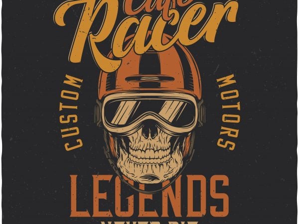 Cafe Racer Vector T Shirt Design 600x450 Cafe Racer Vector T Shirt Design