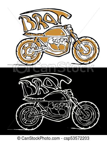 Moto Bike Icon Cafe Racer Emblem Or Sticker, Hipster Bike 359x470 Moto Bike Icon Cafe Racer Emblem Or Sticker, Hipster Bike