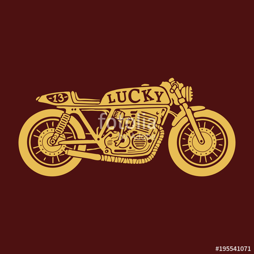 Old Vintage Motorcycle Cafe Racer Retro Design Stock Image 500x500 Old Vintage Motorcycle Cafe Racer Retro Design Stock Image