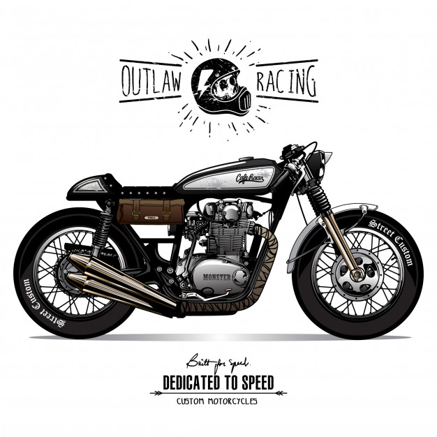 Vintage Cafe Racer Poster Vector Premium Download 626x626 Vintage Cafe Racer Poster Vector Premium Download
