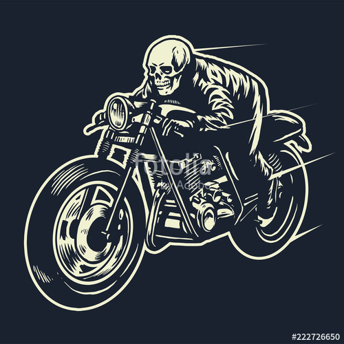 Skull Ride The Cafe Racer Motorcycle Stock Image And Royalty Free 500x500 Skull Ride The Cafe Racer Motorcycle Stock Image And Royalty Free